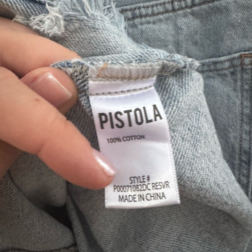 Pistola Women's NINA Long Sleeve Blue Jean Mini Denim Dress Size Small - Picture 7 of 8